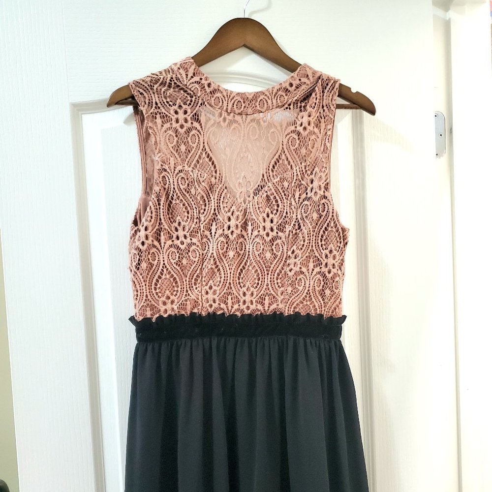 Blush and Black Dress
